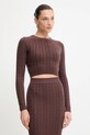 Answear.LAB sweter i spódnica MC7575.fh brązowy WA25