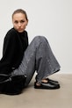 Answear.LAB papuci din piele negru 19694