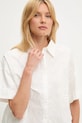 Βαμβακερό πουκάμισο Answear.LAB λευκό BLE-037