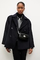 Answear.LAB płaszcz wełniany WA25-KPD010 granatowy