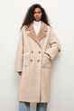 Answear.LAB płaszcz WA25-KPD018 beżowy WA25