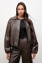 Answear.LAB kurtka skórzana WA25-KPD109 brązowy WA25