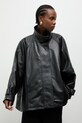Answear.LAB giacca di mezza stagione da donna in pelle nero MELIA
