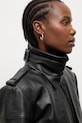 Answear.LAB trenci pentru femei, din piele ICON Unscripted Collection negru ICON