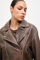 Answear.LAB geaca ramones de piele WA25-KUD034 maro