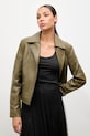 Шкіряна куртка Answear.LAB зелений WA25-KUD036