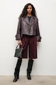 Kožená bunda Answear.LAB WA25-KUD040 burgundské WA25