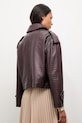 Îmbrăcăminte Answear.LAB geaca de piele WA25-KUD040 burgundia