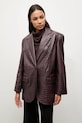 Answear.LAB marynarka skórzana bordowy WA25-MKD044