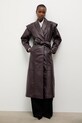 Шкіряний плащ Answear.LAB LILLIAN бордо WA00