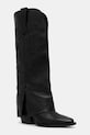 Answear.LAB cizme de piele 24FW185 negru WA25