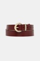 Answear.LAB curea de piele burgundia LD-2057.hak