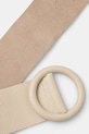 Akcesoria Answear.LAB szeroki pasek damski skórzany WA25-PAD046 beżowy