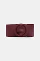 Answear.LAB curea de piele 912.hak burgundia WA25