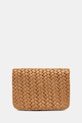 Answear.LAB portofel de piele M035.plecione.hak maro WA25