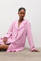 Answear.LAB koszula nocna tkanina różowy WA25-PJD021
