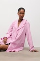 Answear.LAB koszula nocna tkanina różowy WA25-PJD021