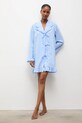 Answear.LAB koszula nocna tkanina niebieski WA25-PJD021