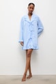 Answear.LAB koszula nocna tkanina niebieski WA25-PJD021