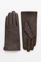 Answear.LAB rękawiczki skórzane skóra licowa brązowy plain glove