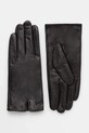 Answear.LAB rękawiczki skórzane skóra licowa brązowy plain glove 2