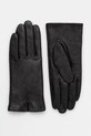 Answear.LAB rękawiczki skórzane plain glove 2 czarny WA25
