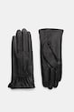 Answear.LAB rękawiczki skórzane skóra licowa czarny fitted glove