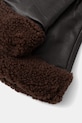 Answear.LAB rękawiczki skórzane furry.choco brązowy WA25
