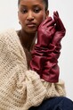 Answear.LAB manusi de piele piele burgundia extralong46