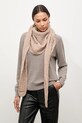 Answear.LAB szalik z wełną merino dzianina beżowy 2506042-026