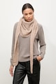 Answear.LAB szalik z wełną merino dzianina beżowy 2506042-026