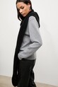Answear.LAB szalik z wełną merino dzianina czarny 2506042-026
