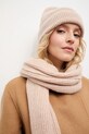 Answear.LAB szalik z wełną merino 2311100-061 beżowy