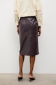 Ruházat Answear.LAB kivágással bőr szoknya WA25-SDD020 burgundia