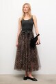 Answear.LAB spódnica casual brązowy CK08077.5.FLK