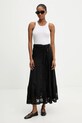 Answear.LAB spódnica bawełniana krispy.skirt.flk czarny WA25