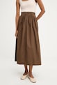 Answear.LAB fusta din bumbac LC240504.hak maro WA25