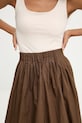 Answear.LAB fusta din bumbac maro LC240504.hak