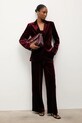 Answear.LAB pantaloni de catifea 3080 burgundia WA25