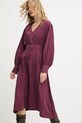 Answear.LAB sukienka PK9011 bordowy WA25