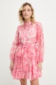 Šaty s hedvábím Answear.LAB růžová 80961.F