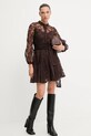 Answear.LAB sukienka 80960-2.FLK brązowy WA25