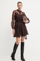 Answear.LAB sukienka 80960-2.FLK brązowy WA25