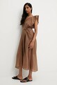 Odzież Answear.LAB sukienka B9828.BR.ILK brązowy