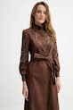 Хлопковое платье Answear.LAB коричневый v3415.fh