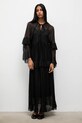 Answear.LAB sukienka z jedwabiem D10593.hak czarny WA25