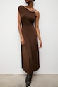 Answear.LAB sukienka AB853.iak brązowy WA25