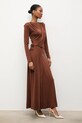 Answear.LAB sukienka sng.101.tos brązowy WA25