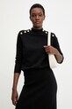 Answear.LAB sweter z kaszmirem aplikacja czarny 2656.fh