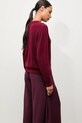 Answear.LAB sweter wełniany bordowy WA25-SWD021